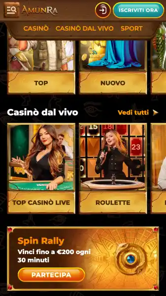 Casinò mobile AmunRa